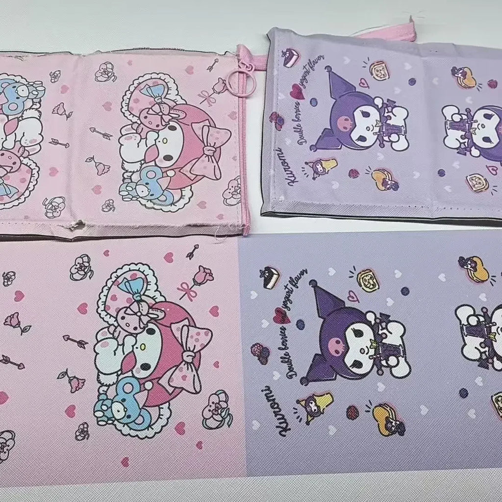 Sanrio Kuromi Kawaii Mini Coin Purse Wallet Keychain Bag