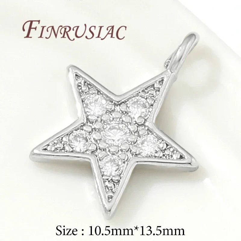 18K Gold Plated Sun & Star Charms | DIY Jewelry Pendants