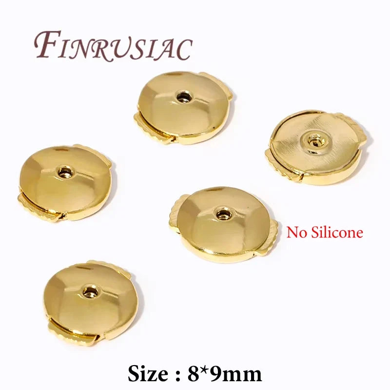 18K/14K Gold Plated Locking Earring Backs for Studs | DIY Findings