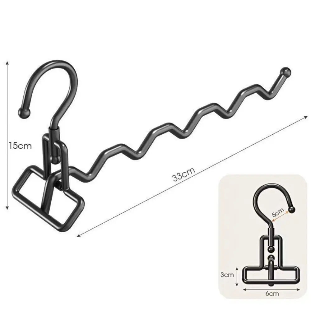 Folding Stainless Steel Clothes Hanger – Multi-Hook Coat Rack