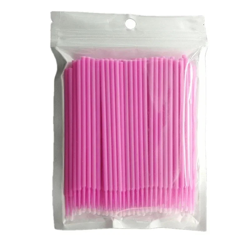 100Pcs Disposable Micro Brush Eyelash Cleaning Sticks | Eye Makeup