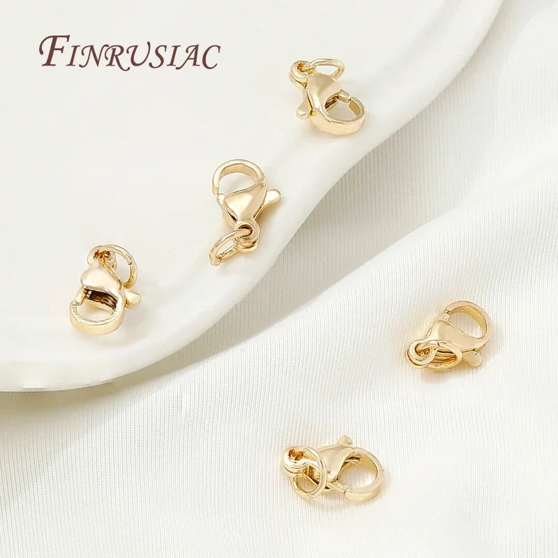 Gold Plated 10mm Lobster Clasps – DIY Bracelet Jewelry Findings