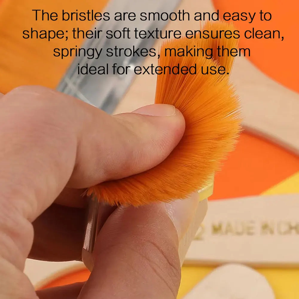 STONEGO 12-Pc Nylon Paint Brush Set – Acrylic Oil Watercolor