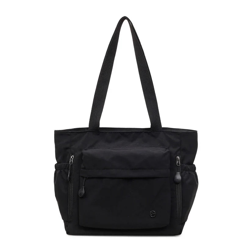 Nixie Japanese Minimalist Tote Bag – Large Nylon Shoulder Bag