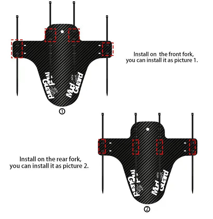 Ultralight Carbon Pattern Bike Fender – MTB & Road Mudguard