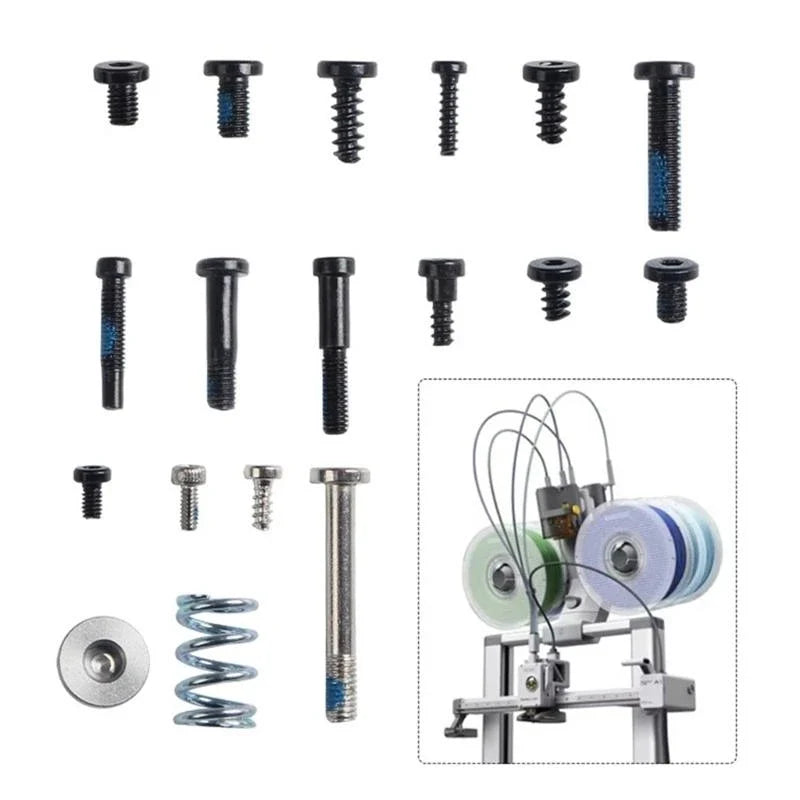 Metal Screw & Spring Kit for X1 P1P 3D Printer | Fixing Set