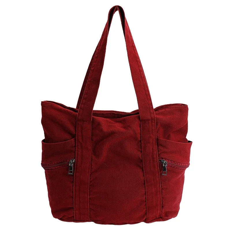 Nixie Large Canvas Tote Bag – Women's Shoulder Commuter Bag