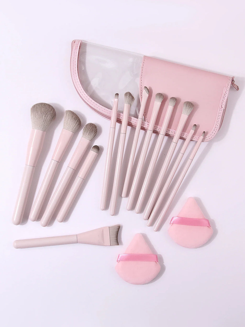 16-Piece Professional Makeup Brush Set with Storage Bag