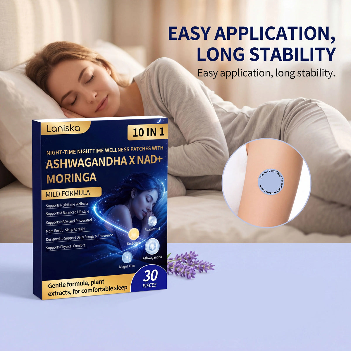 NAD+ Overnight Wellness Patches – 30pc Night Rest Support