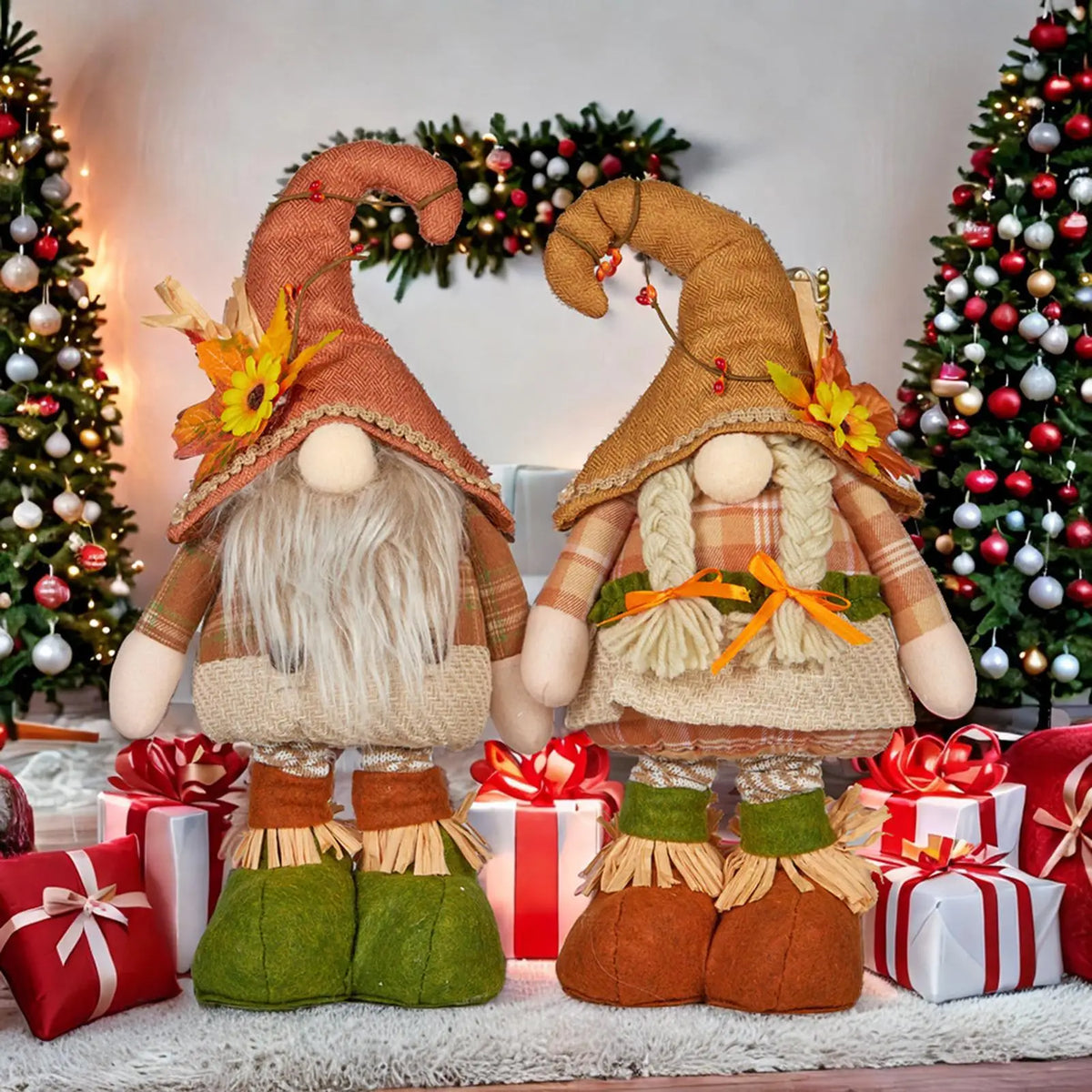 Thanksgiving Gnome Plush with Telescopic Legs | Festive Décor