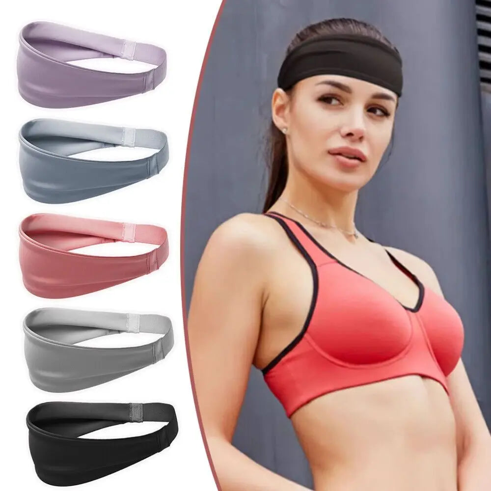 Elastic Yoga Headband – Non-Slip Widened Sports Turban Unisex