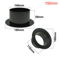 ABS Round Wall Flange Connector – Black Ventilation Pipe Joint