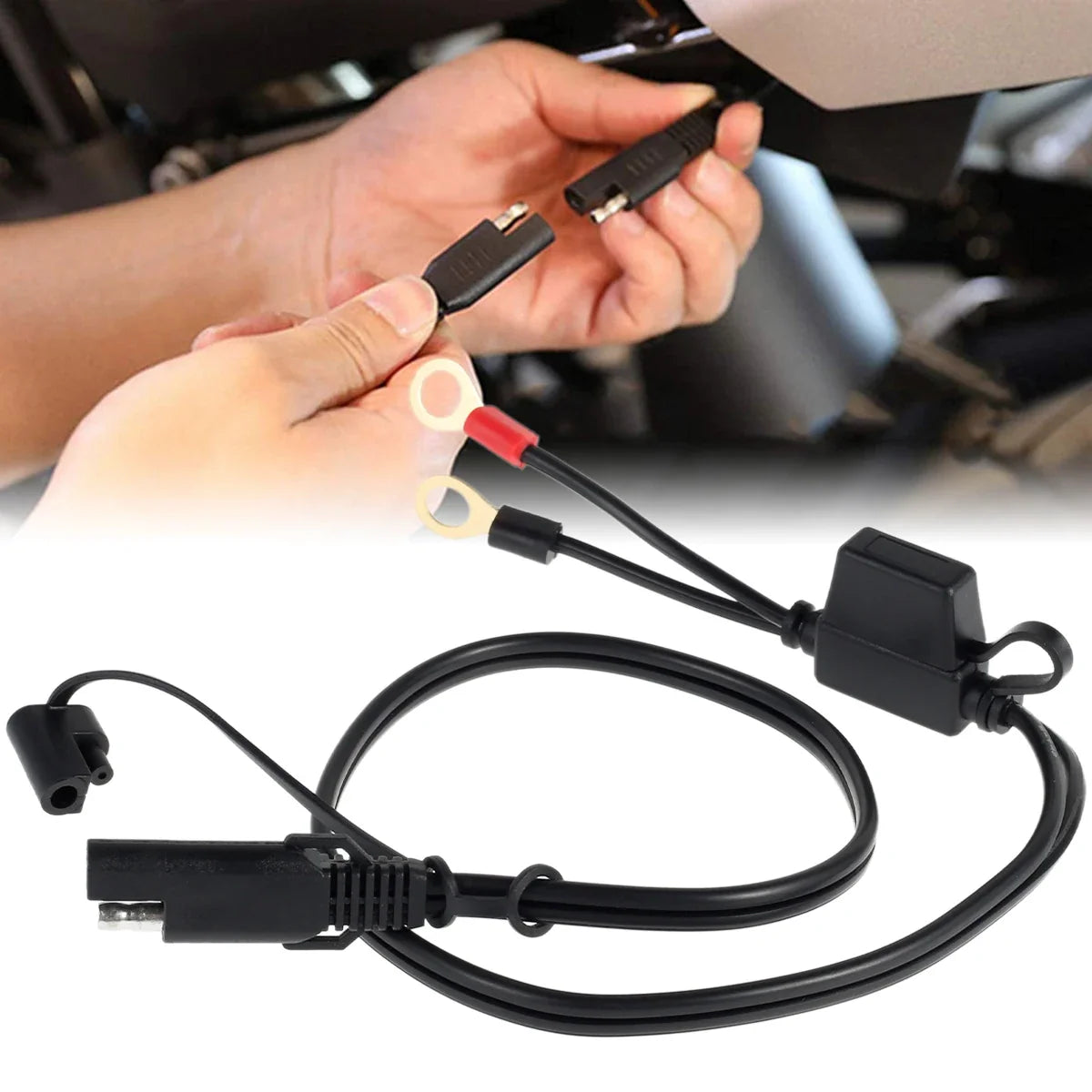 SAE to Ring Terminal Quick Disconnect Battery Charger Cable
