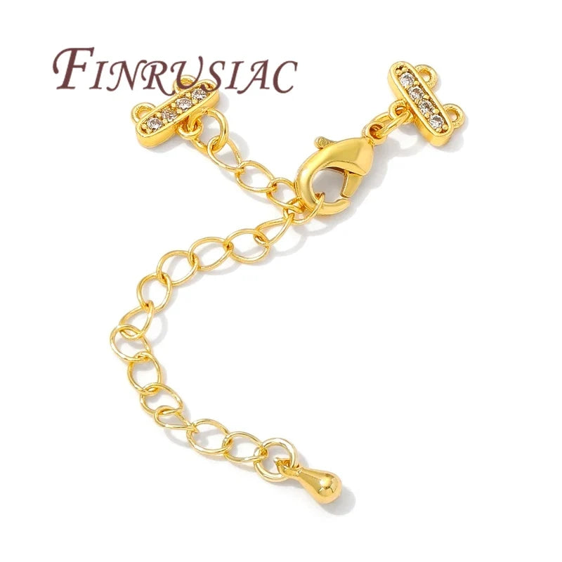 18K Gold Plated Bracelet Extender Chain & Lobster Clasp | DIY