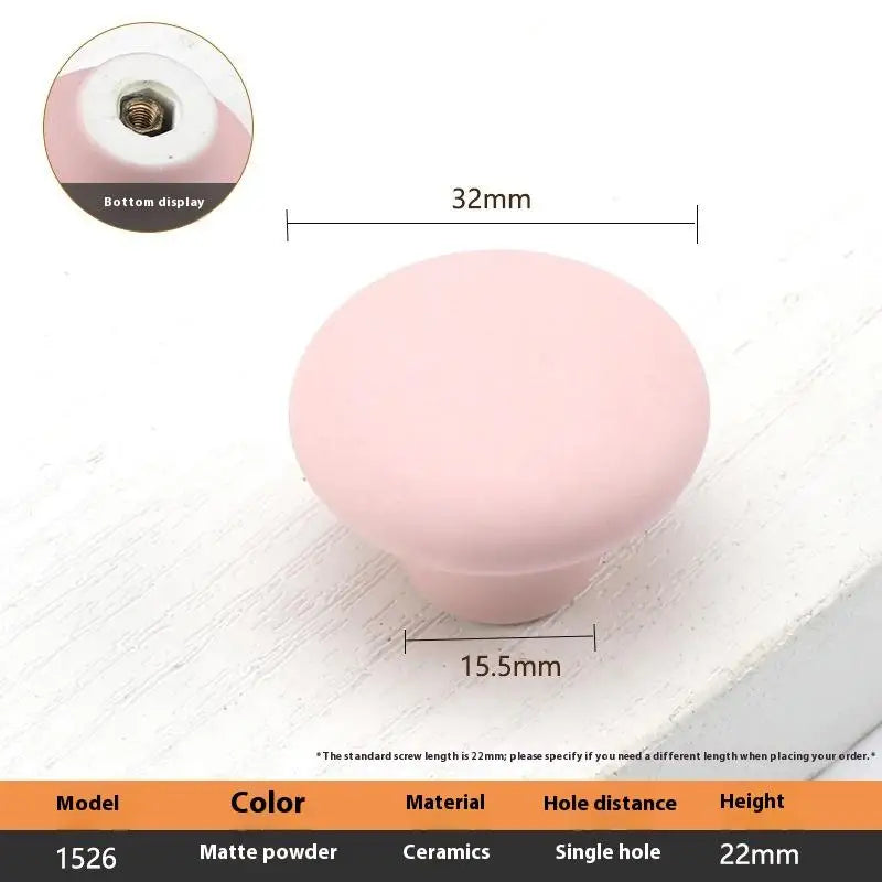 Nordic Ceramic Macaron Kids Cabinet Knobs & Drawer Handles