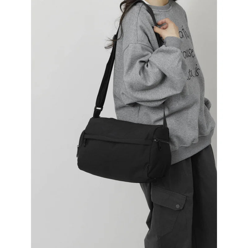 Minimalist Large-Capacity Nylon Shoulder Crossbody Bag