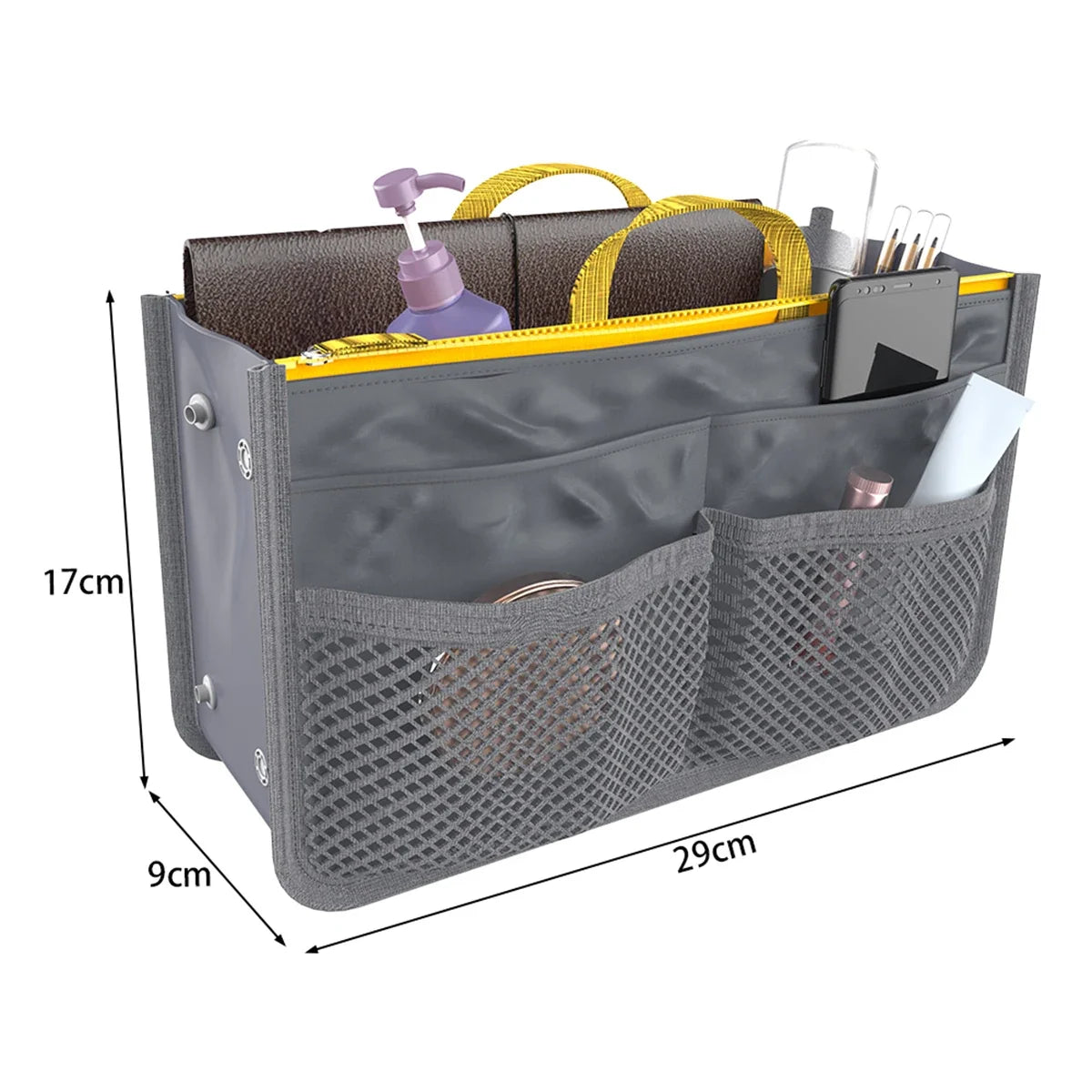 Women's Nylon Handbag Organizer Insert – Travel Purse Liner