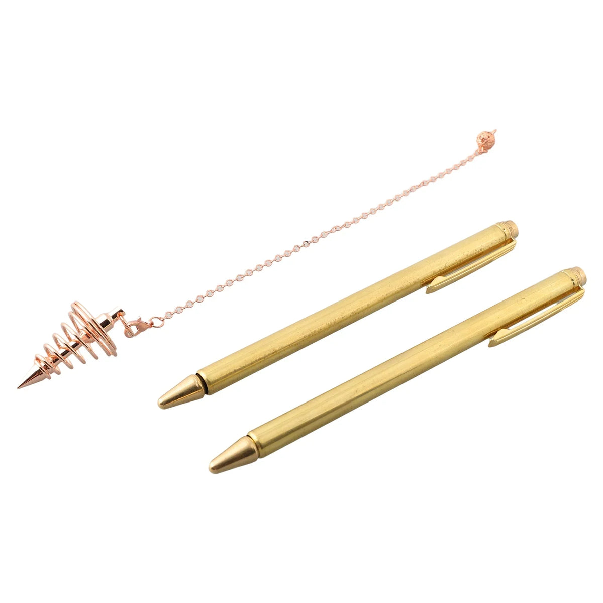 99.9% Pure Copper Dowsing Rods Set with Pendulum Pendant