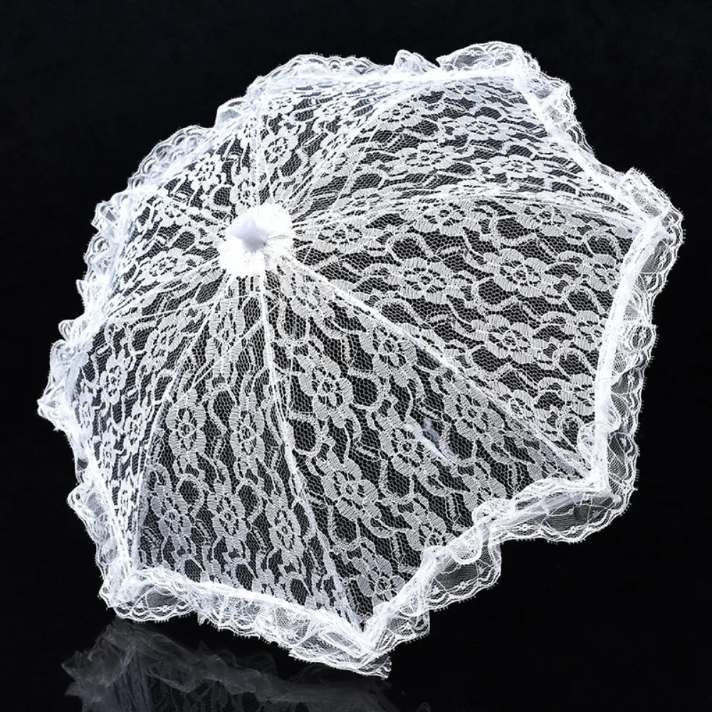 Vintage Lace Wedding Umbrella Mini Bridal Parasol Stage Prop