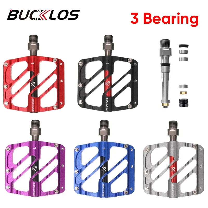 BUCKLOS Ultralight MTB Flat Pedals – 3 Sealed Bearings