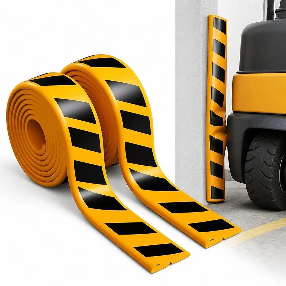 2M Self-Adhesive Garage Wall Guard Strip – Black & Yellow