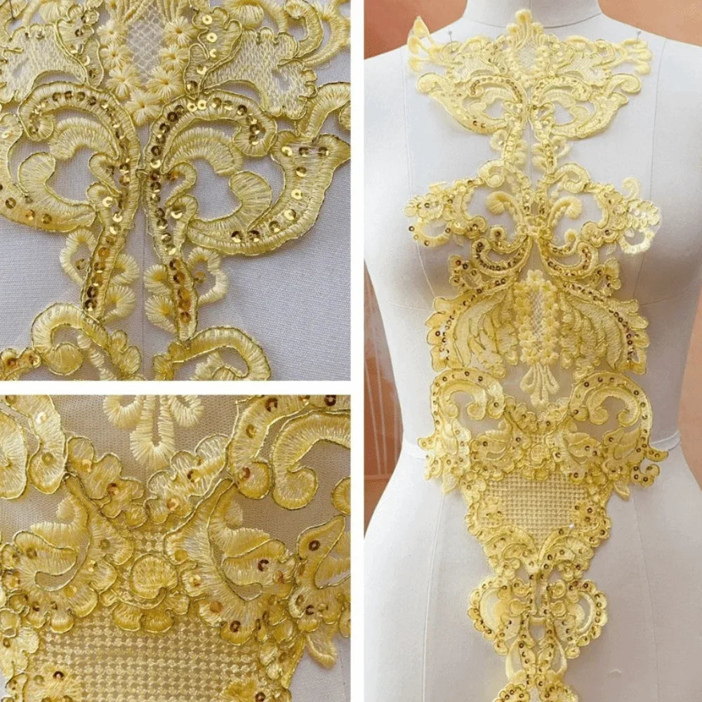 Large Sequin Embroidery Flower Patch – Dance Costume Appliqué