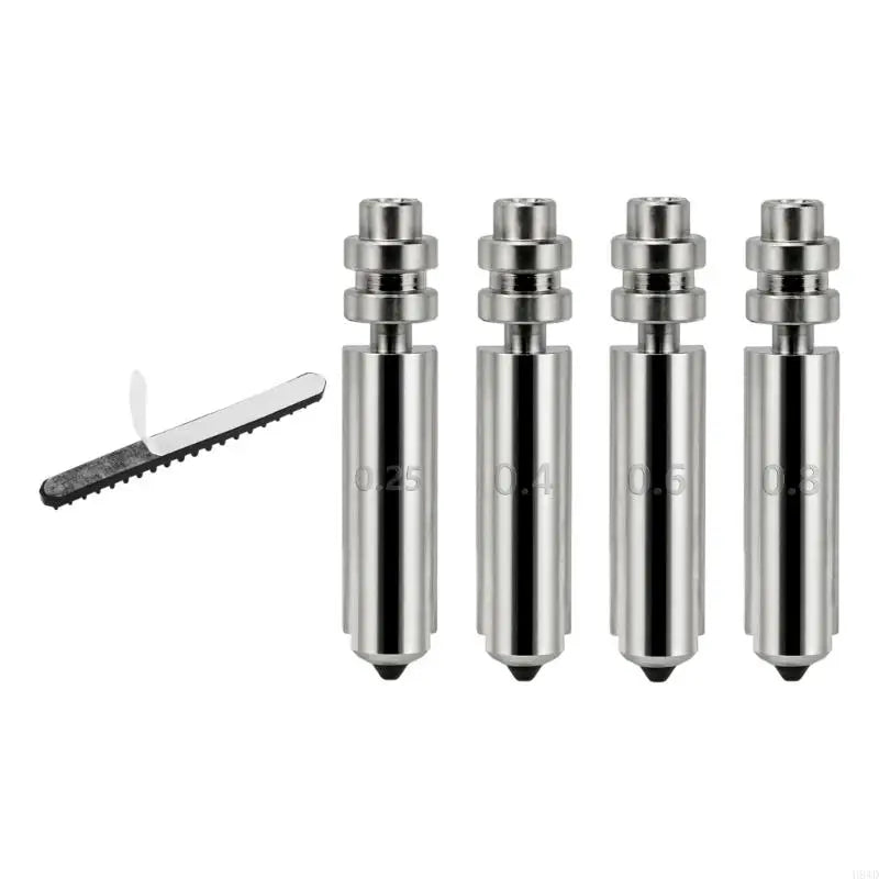 Hardened Steel 3D Printer Nozzle Set – 4 Diameters (0.25–0.8mm)