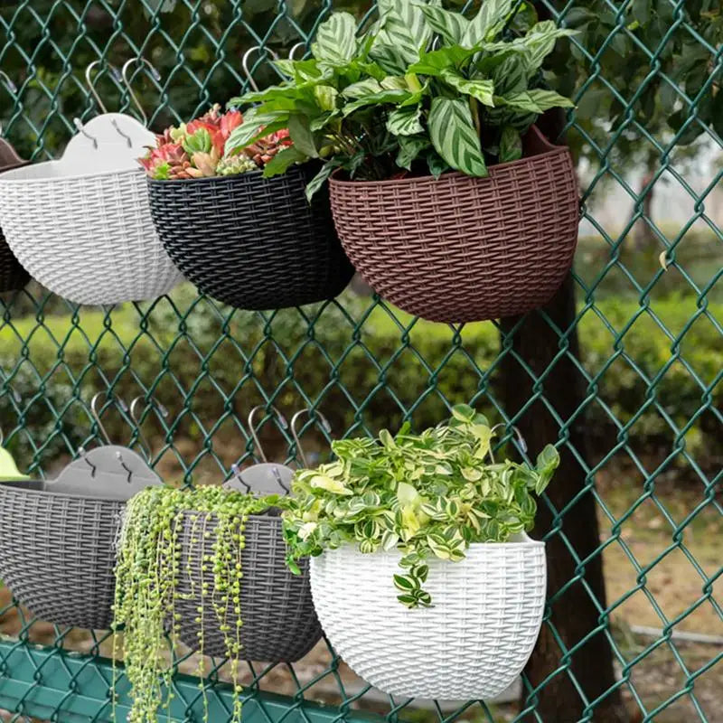 Semicircular Wall-Mounted Hanging Flower Planter | Home Decor