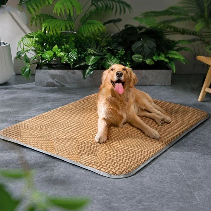 Bamboo Dog Cooling Mat – Summer Bed for Dogs & Cats