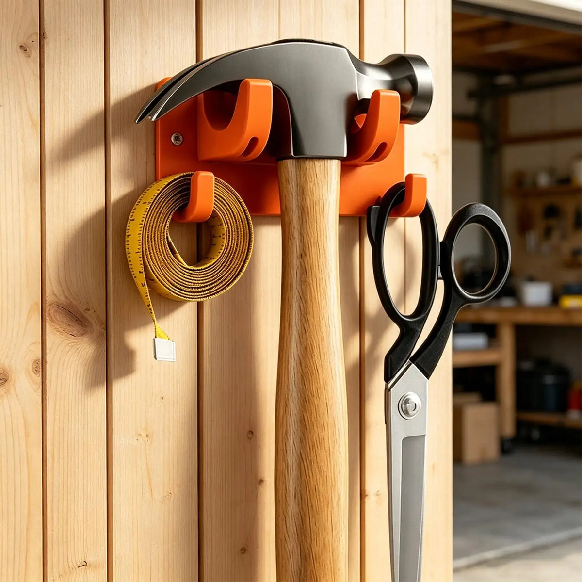 Wall Mount Garden Tool Organizer Hooks 1/3-Pack + Screws