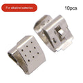 10pcs AA Nickel-Plated Snap-On Leaf Spring Battery Contacts