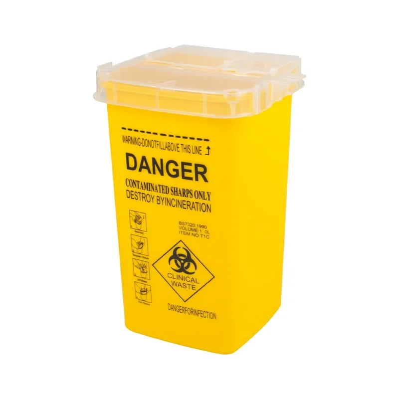 Tattoo Sharps Disposal Container 1L – Needle Waste Bin