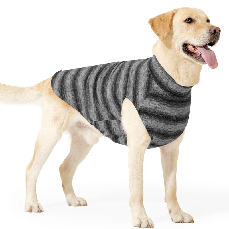 Winter Striped Dog Coat – Soft Warm Fleece Puppy Outfit XS–3XL