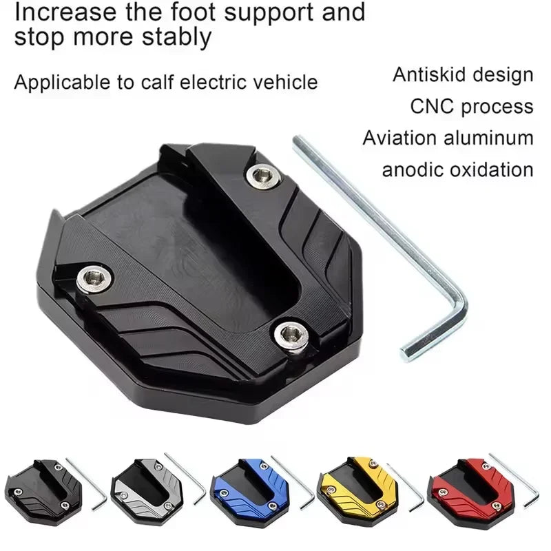 Aluminum Motorcycle Kickstand Extension Foot Pad Side Stand