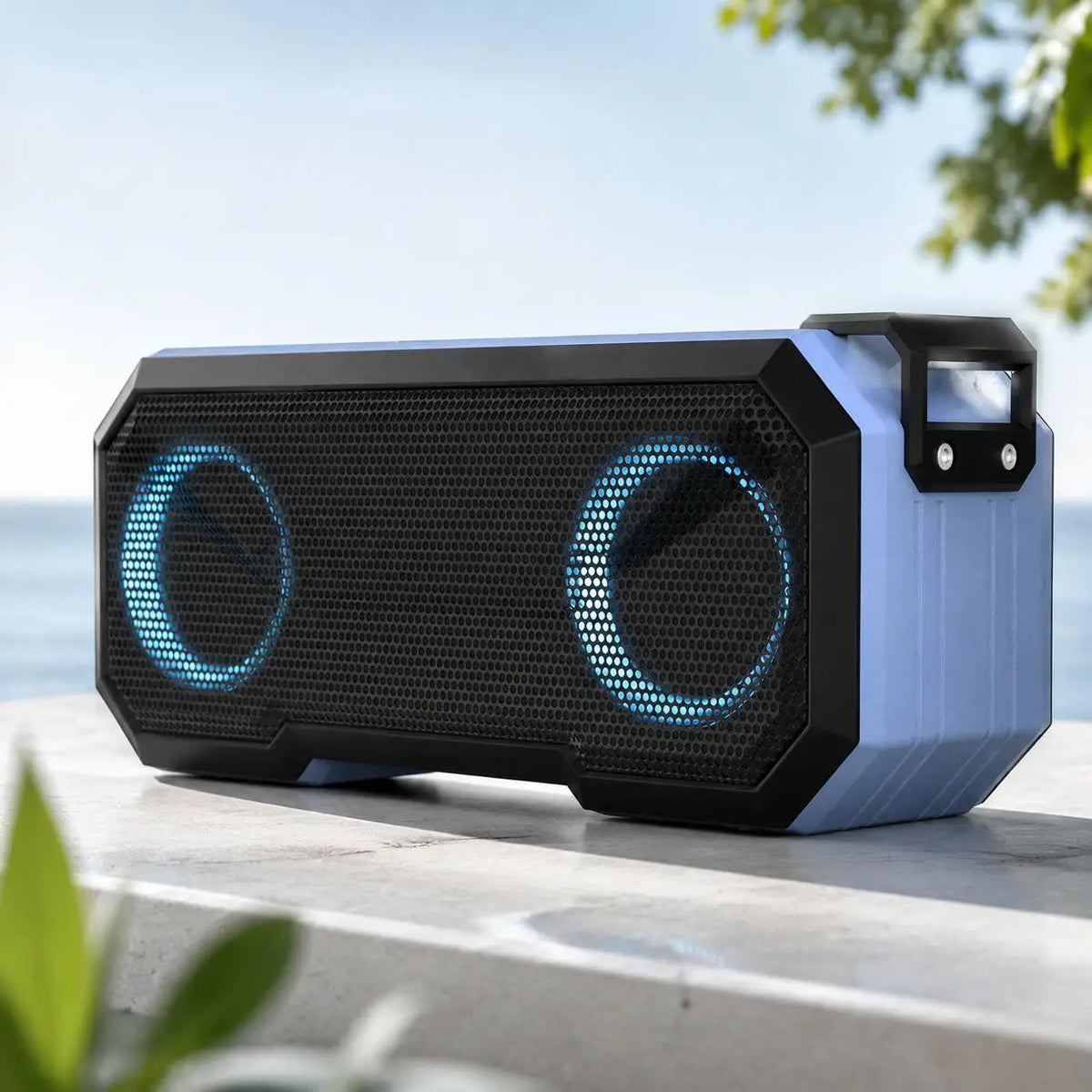 STONEGO IPX7 Waterproof Bluetooth Speaker LED Bass FM Radio