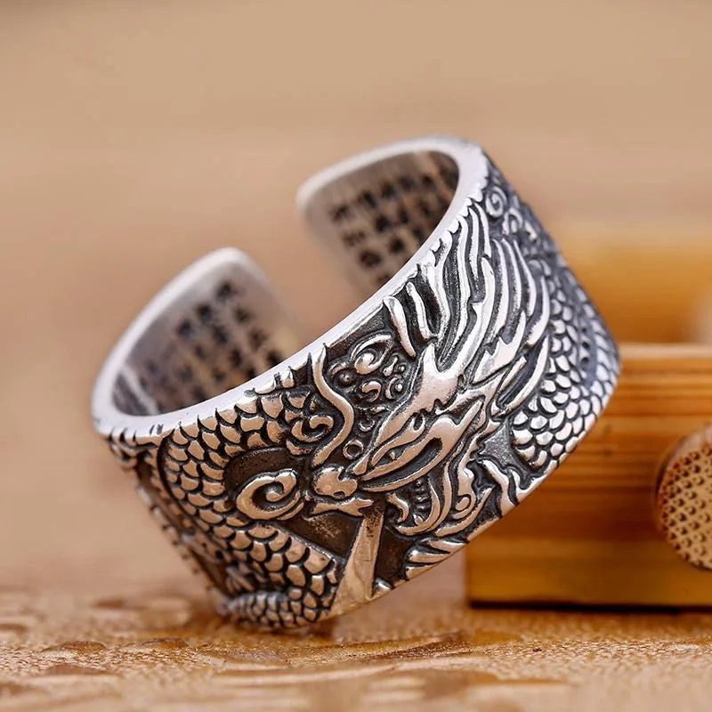 Vintage Punk Adjustable Ring – Eagle Tiger Snake Charm