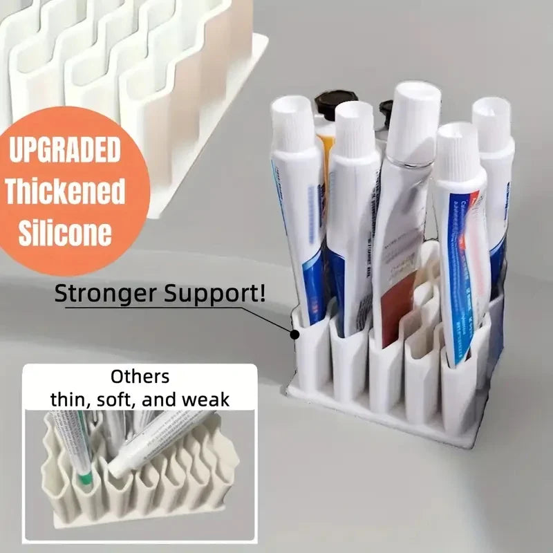 32-Slot Wave Desktop Organizer – Cosmetics & Pen Storage