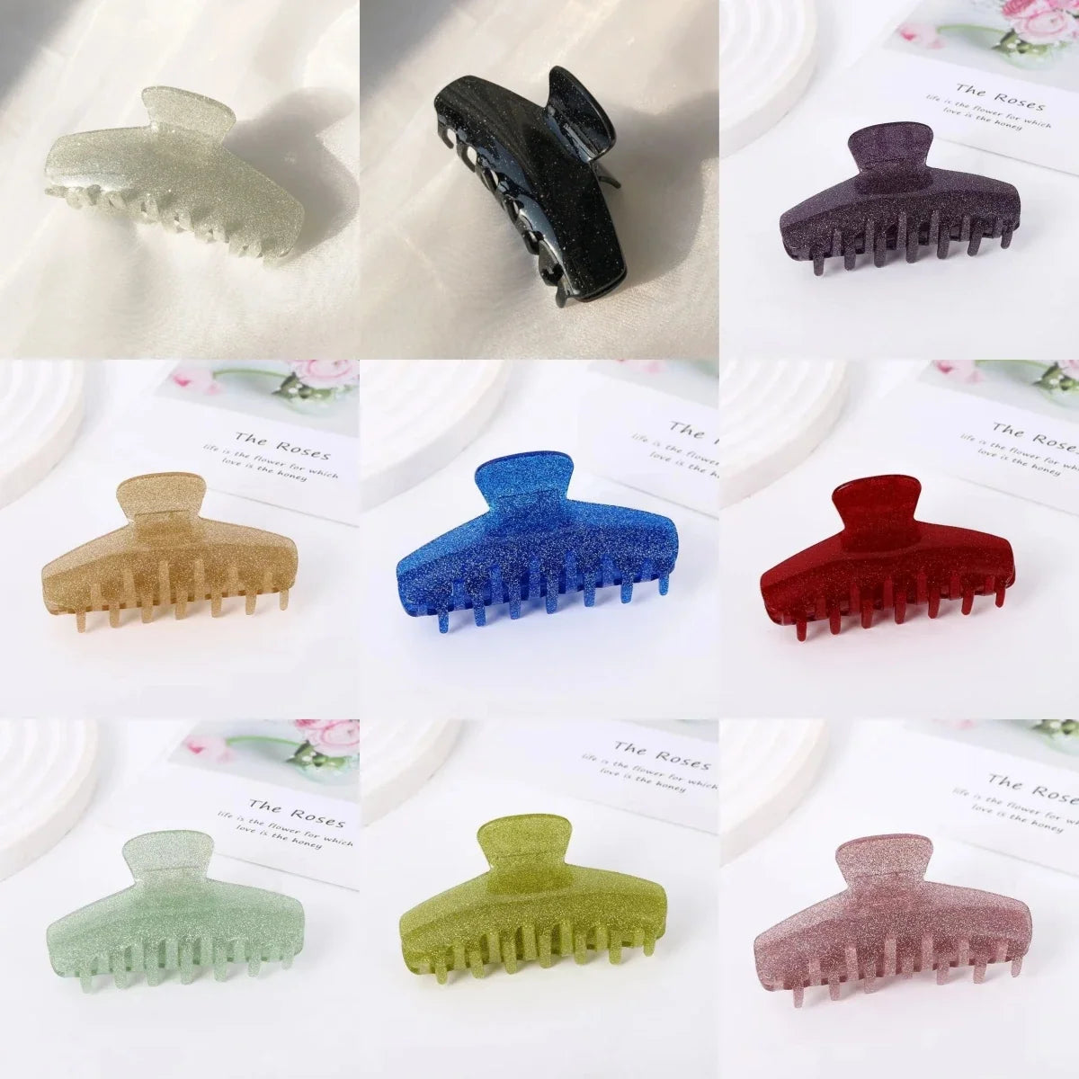Large Shark Hair Clip – Elegant Vintage Korean Style Claw