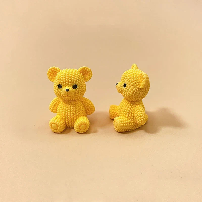 Mini Bear Resin Figurine Fairy Garden Micro Landscape Ornament