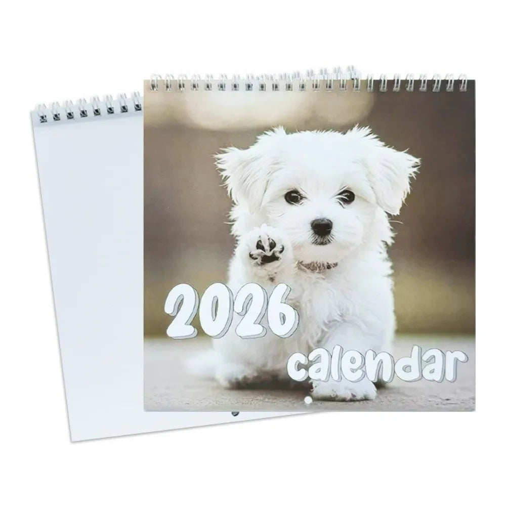 2026 Dog Wall Calendar – Illustrated 12-Month Planner | Pet Lovers