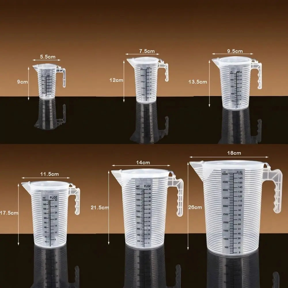 Clear Measuring Cup with Lid & Scale 100–5000mL | Nixie