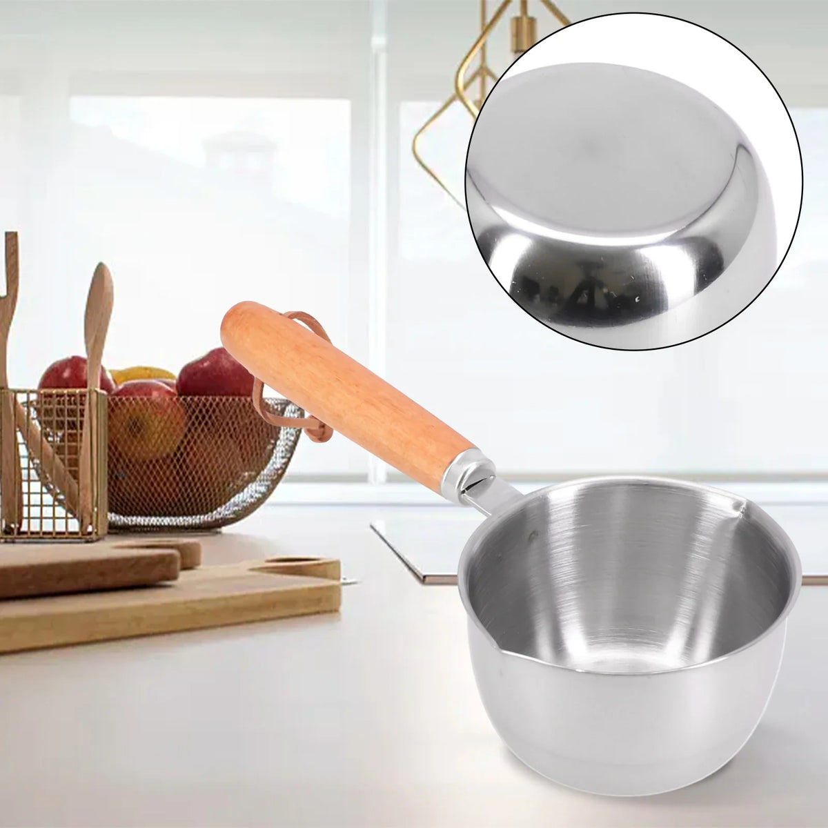 Stainless Steel Milk Pan Small Saucepan Butter Warmer 150–500ml