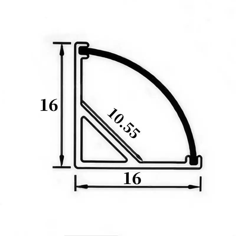 10Pcs 90° Corner Connectors for 16x16mm Aluminium Profile