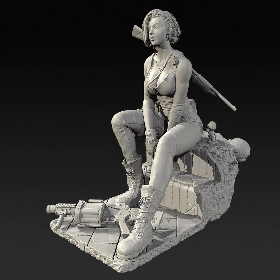 1:48 Scale Resin Model Kit – 30/40/65mm Unpainted White Figures