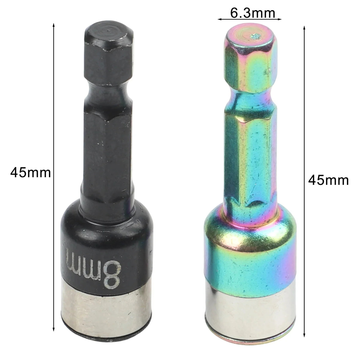 8mm Hex Socket Nut Driver Set – Steel Ball Sleeve Drill Adapter