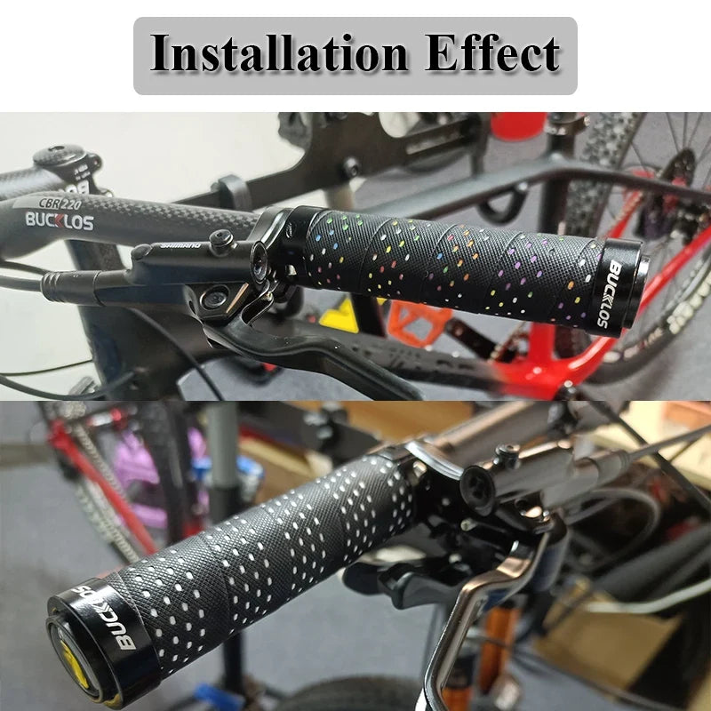 BUCKLOS MTB Bike Handlebar Grips – Aluminum Double Lock-On
