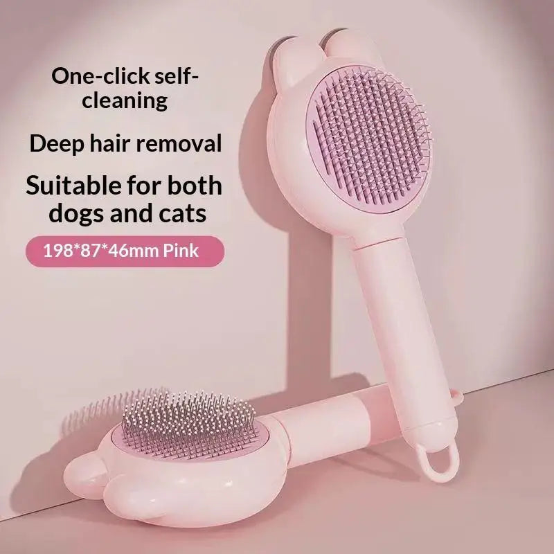 Self-Cleaning Pet Grooming Brush for Dogs & Cats
