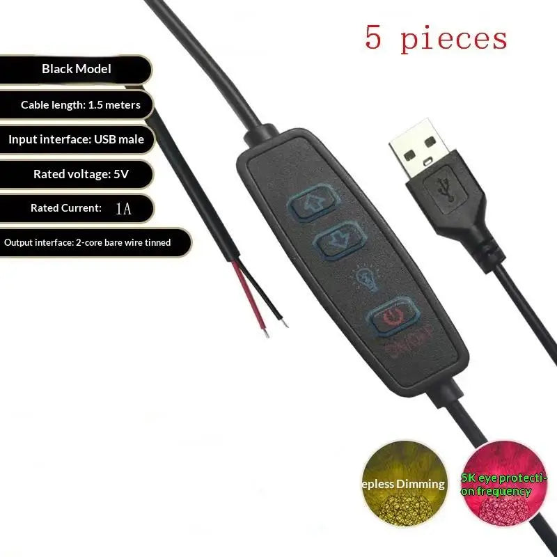 USB 5V 4-Key LED Dimmer Controller 2CH CCT Bicolor Switch