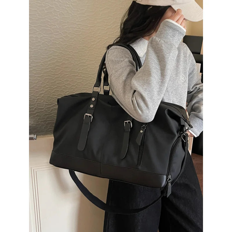 Large-Capacity PU Travel Duffle Bag – Lightweight Weekend Bag