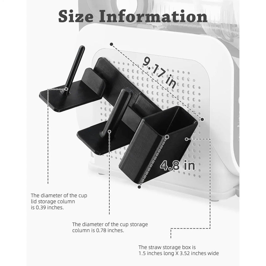 3-in-1 Cup Lid & Straw Organizer for Ninja Slushie Machine